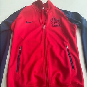 Nike Kids Red Jacket with Navy Sleeves and Cardinals Logo